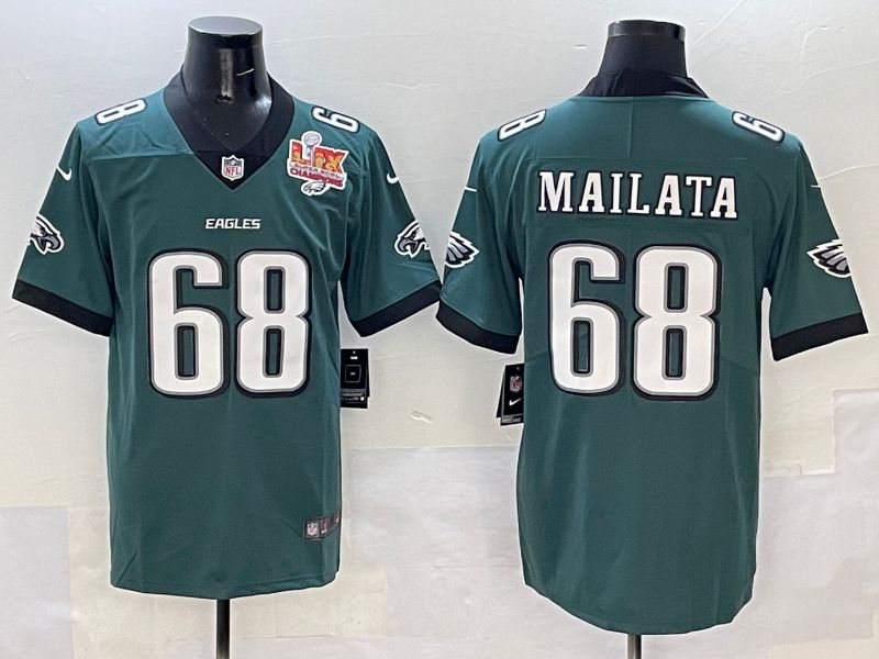 Men Philadelphia Eagles #68 Mailata Green New Nike Limited 2025 NFL Jersey style 5->philadelphia eagles->NFL Jersey